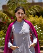 Textured Lawn with Farshi Shalwar