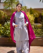 Textured Lawn with Farshi Shalwar