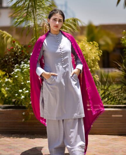 Textured Lawn with Farshi Shalwar